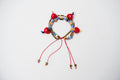 PULSERA PIEDRAS DORADAS DIJE DE CORAZONES