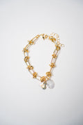 PULSERA CADENA NUDOS MEDALLA NACAR
