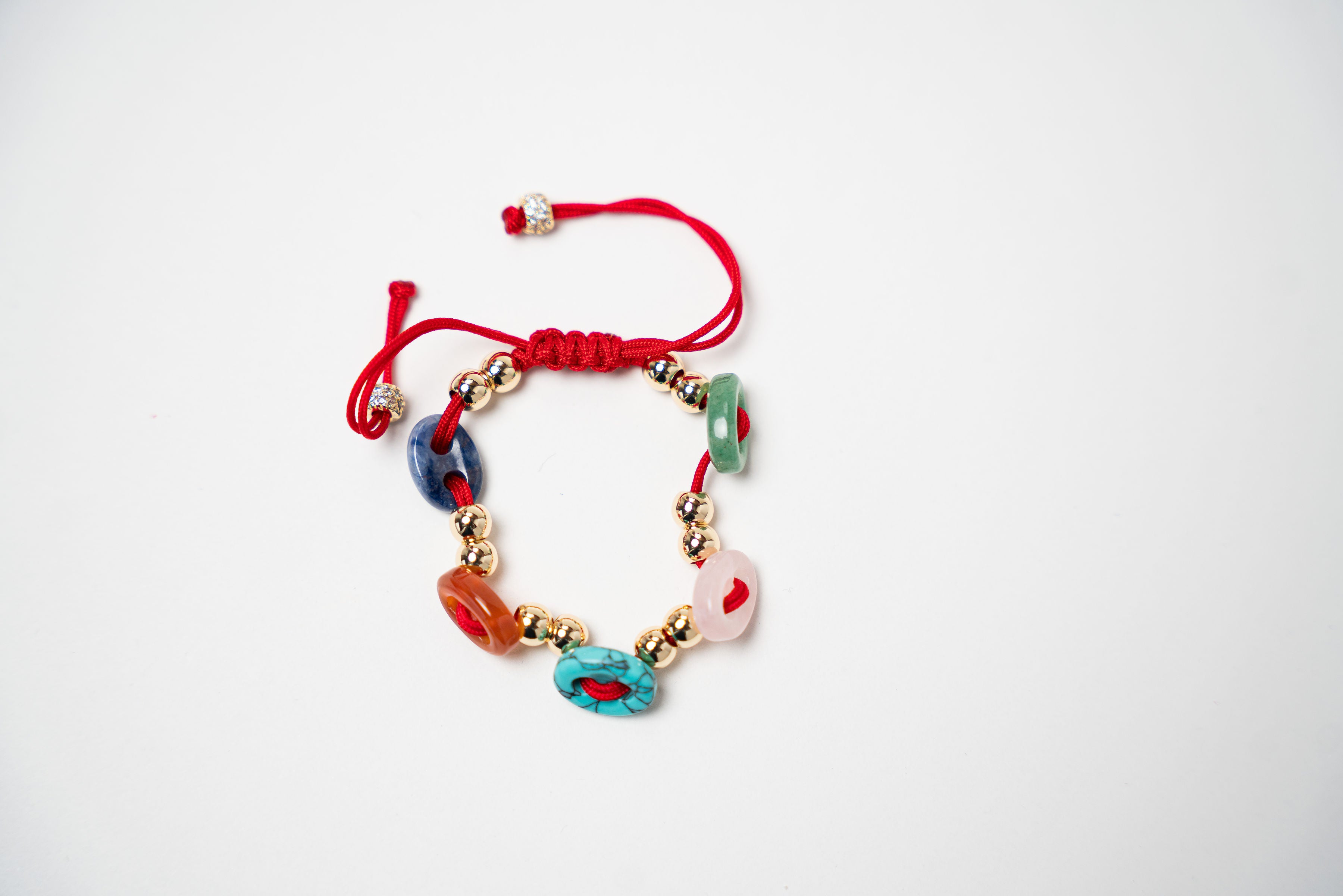 PULSERA CORDÓN BALIN Y PIEDRAS